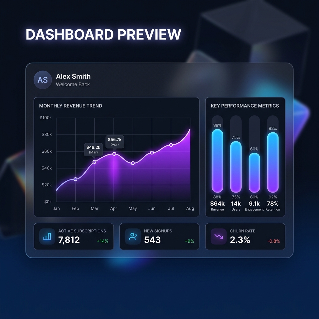 SaaS Dashboard Template Blueprint